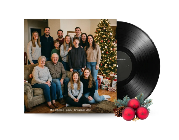 Custom black vinyl record Christmas gift — CCS Vintage
