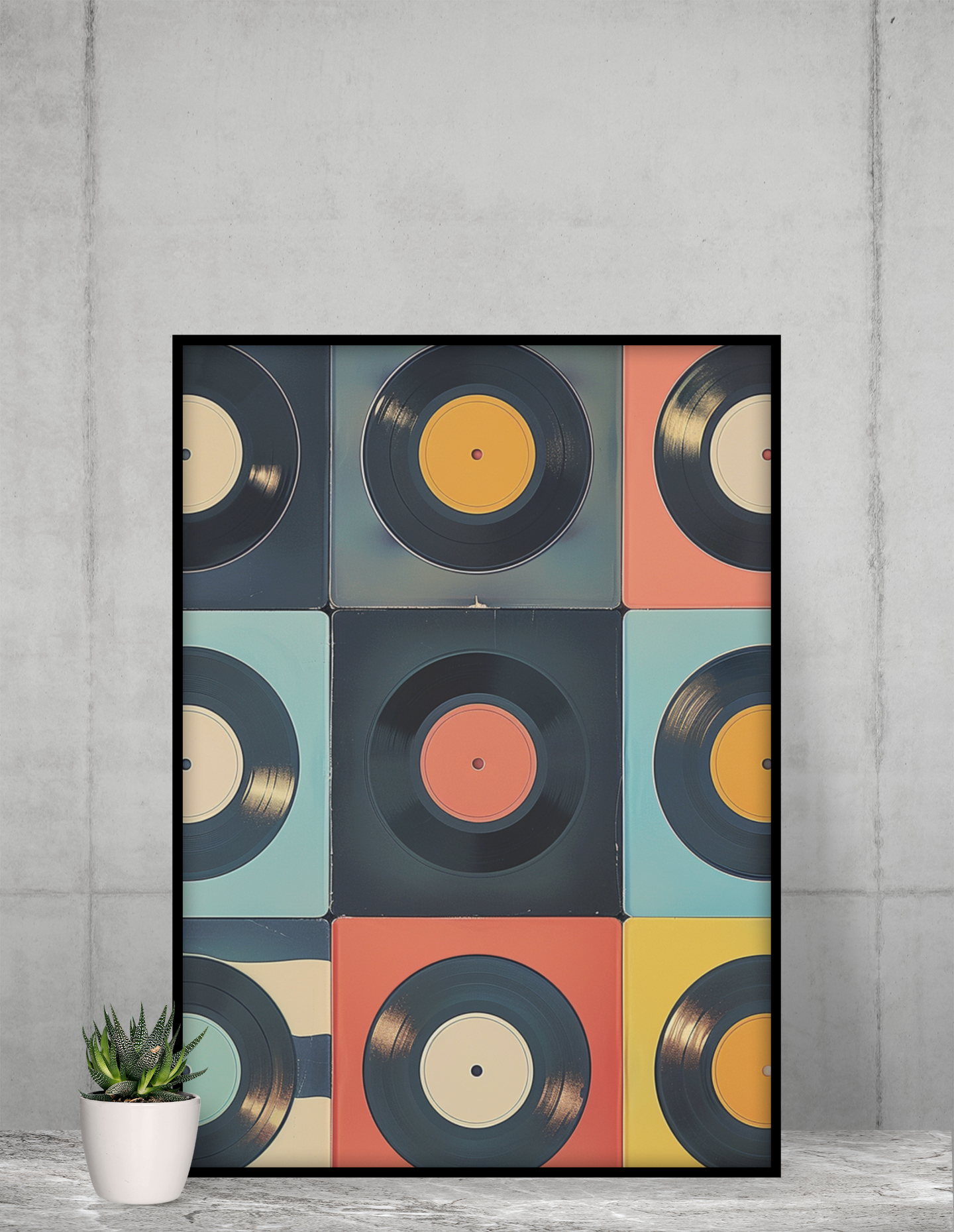 Vintage Vinyl Collage Poster [For Retro Lovers]