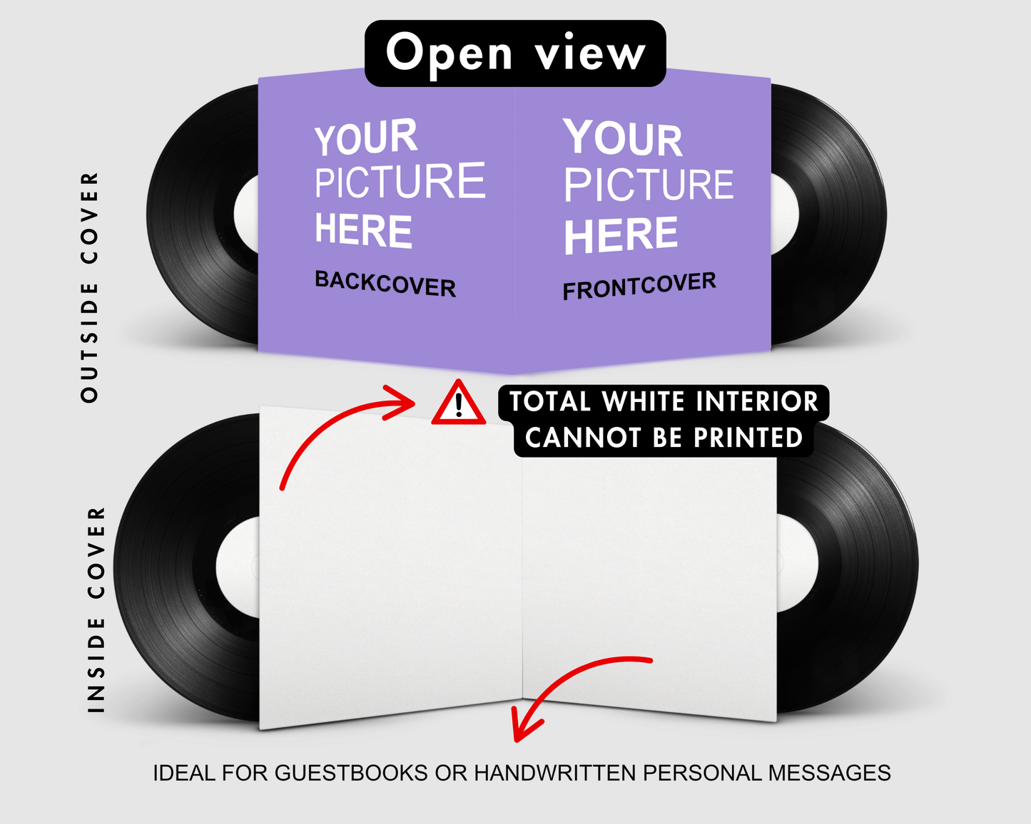 Gatefold Cover with 2 Custom Vinyl Records