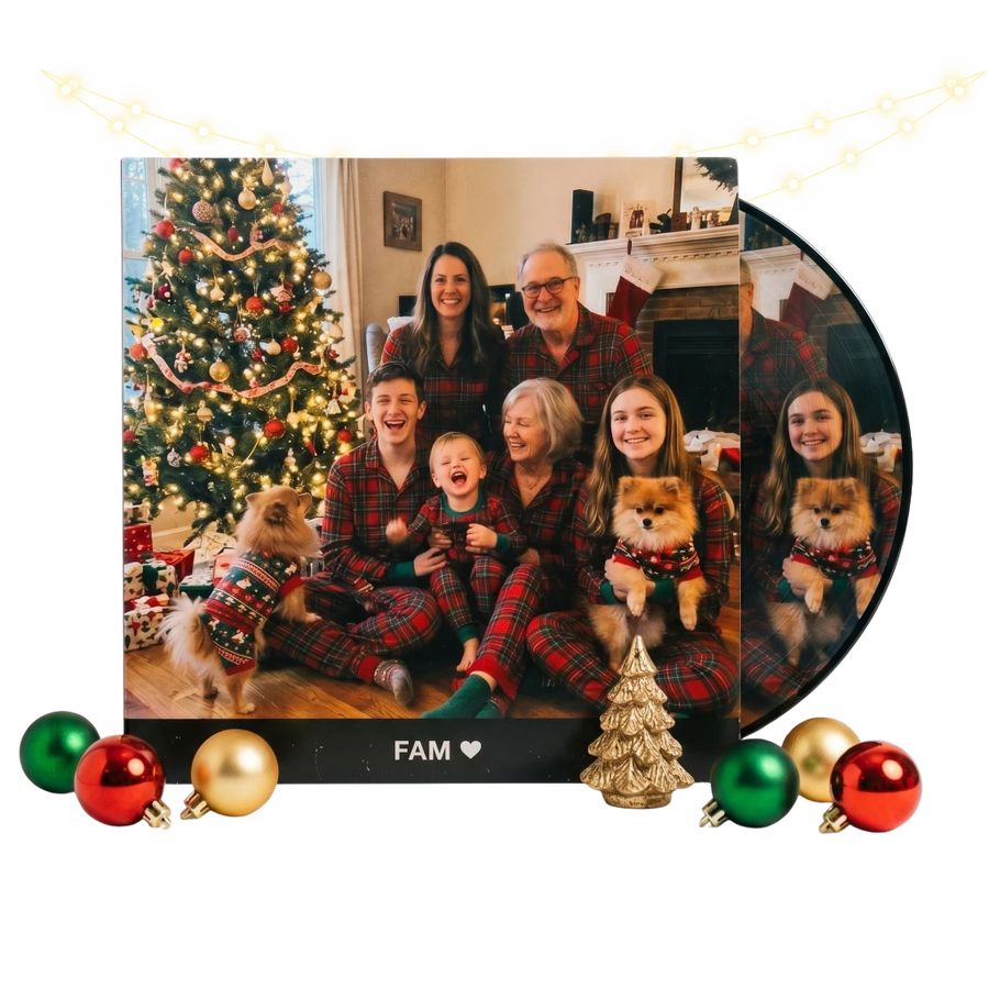 Custom Christmas vinyl record gift — CCS Vintage