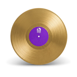 Gold vinyl record disc