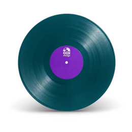 Teal vinyl record disc