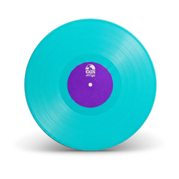 Turquoise vinyl record disc