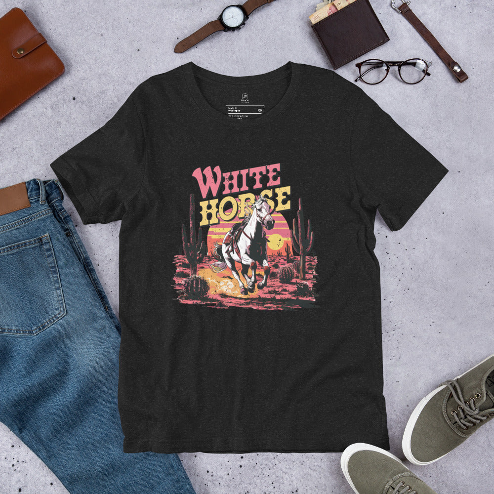 Western White Horse Tshirt [FEEL THE COUNTRY MUSIC]