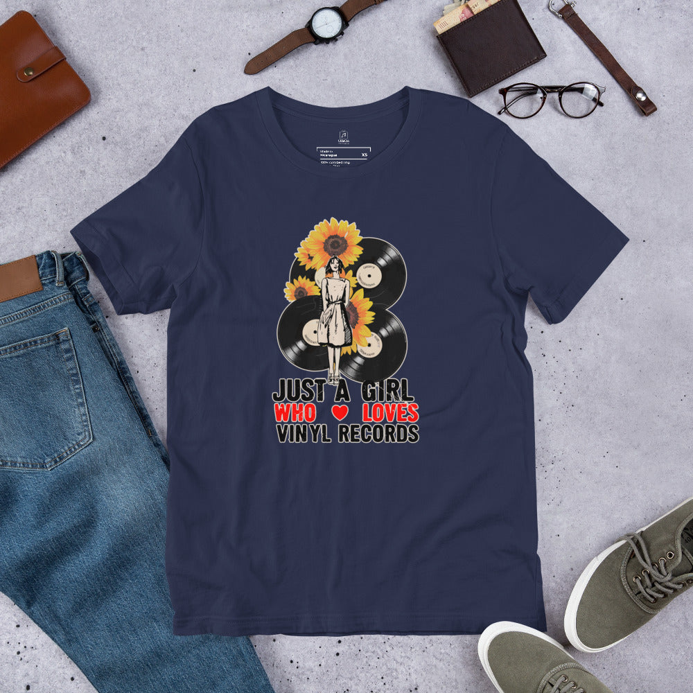 Just a Girl Who Loves Vinyl Records Tshirt [FUNNY GIFT FOR YOUR BESTIE]