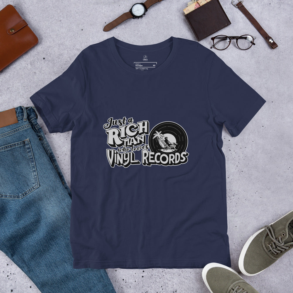 Just a Rich Man Who Loves Vinyl Records Shirt [FUNNY GIFT FOR VINYL COLLECTORS]