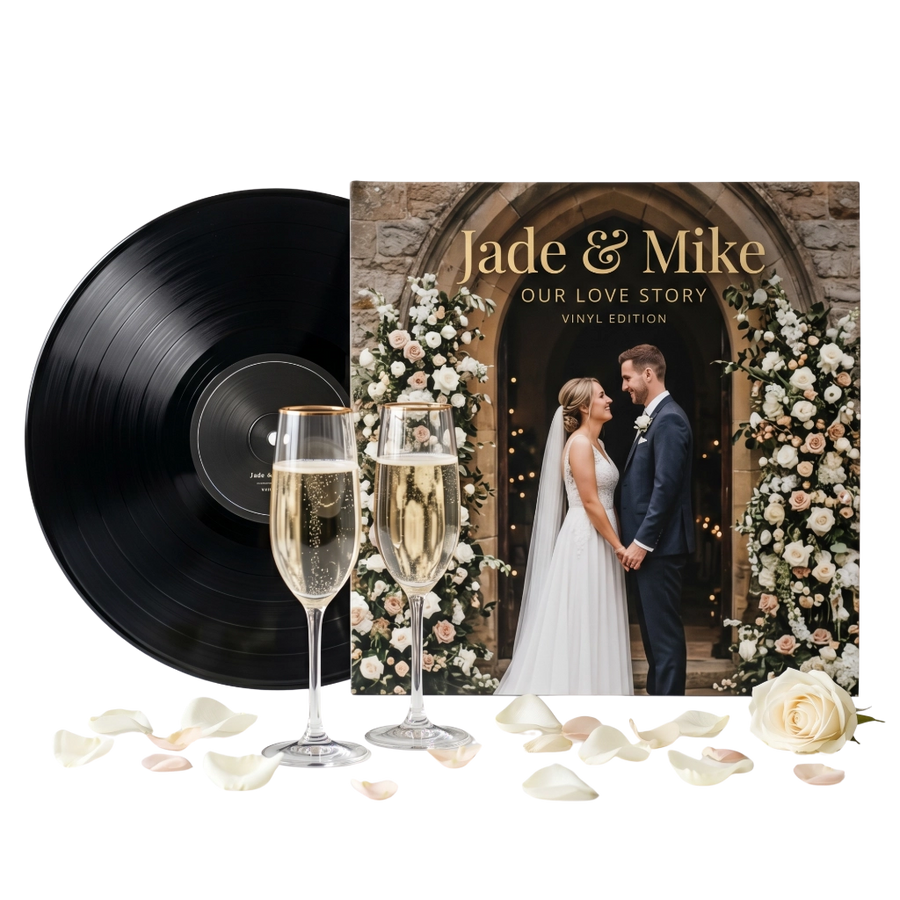 Custom wedding vinyl record gift — CCS Vintage
