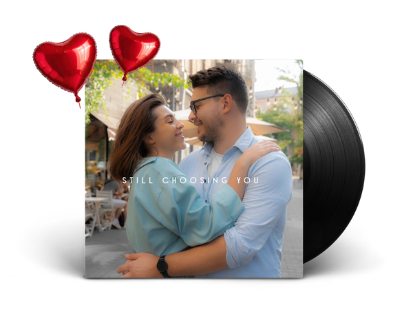 Custom black vinyl record anniversary gift — CCS Vintage