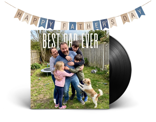 Custom black vinyl record Father's Day gift — CCS Vintage