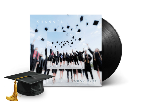 Custom black vinyl record graduation gift — CCS Vintage
