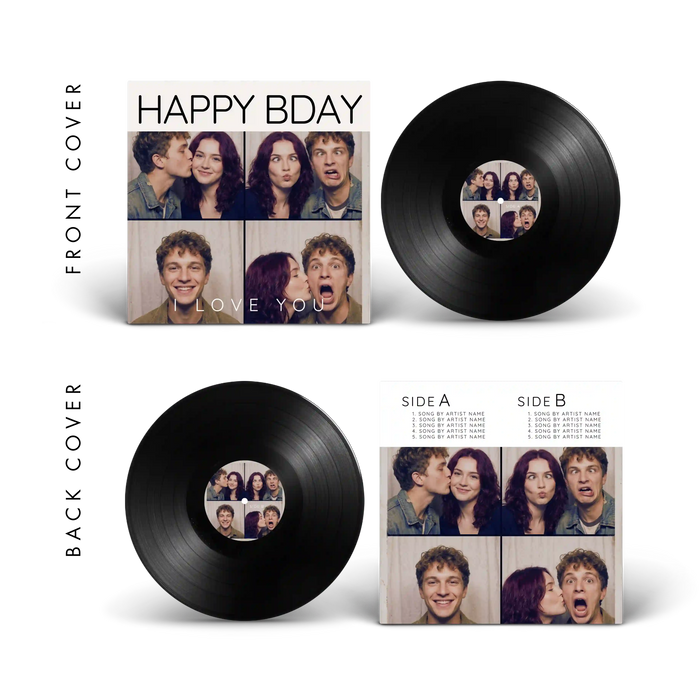 Custom birthday vinyl record with photo cover — CCS Vintage