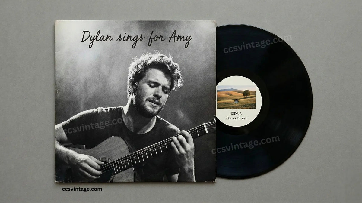 A cover record made as a personal gift — original songs recorded by the giver, pressed on vinyl with a custom-designed jacket and label.