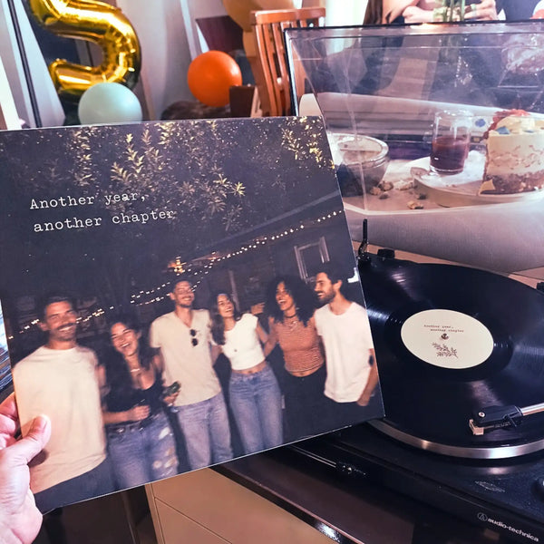Birthday vinyl record gift — their songs pressed on real vinyl