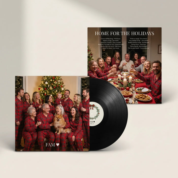 Personalized Christmas vinyl record with photo cover — CCS Vintage