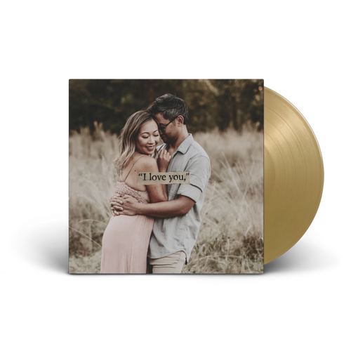 Custom gold vinyl record with personalized photo cover — CCS Vintage