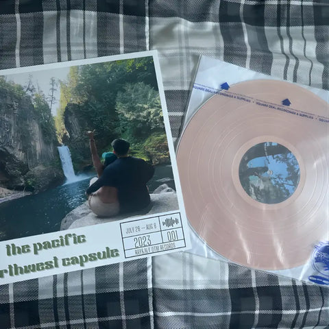 Custom colored vinyl record — real customer photo 6