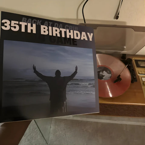 Custom colored vinyl record — real customer photo 7