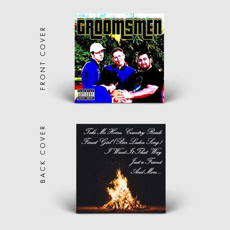 Custom vinyl record cover design for a group gift with friends or groomsmen, designed by CCS Vintage