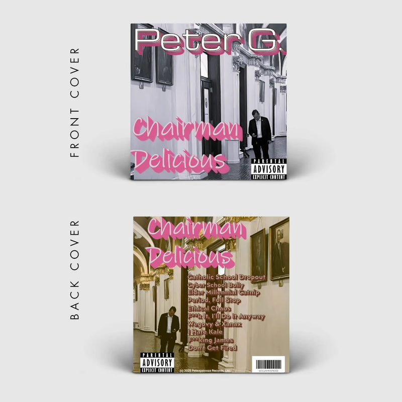 Custom hip-hop vinyl record album cover and back cover design for an independent artist release by CCS Vintage