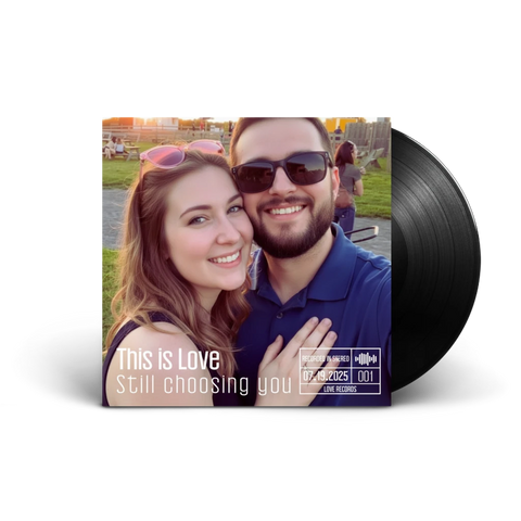 Black Vinyl Record with Photo Cover — CCS Vintage