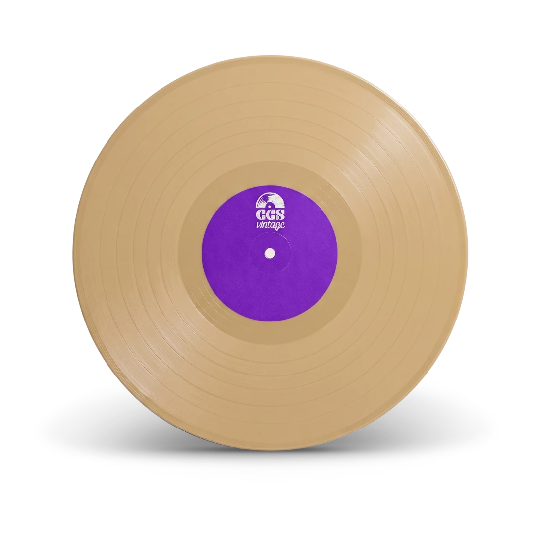 Beige colored vinyl record disc for custom vinyl gifts — CCS Vintage