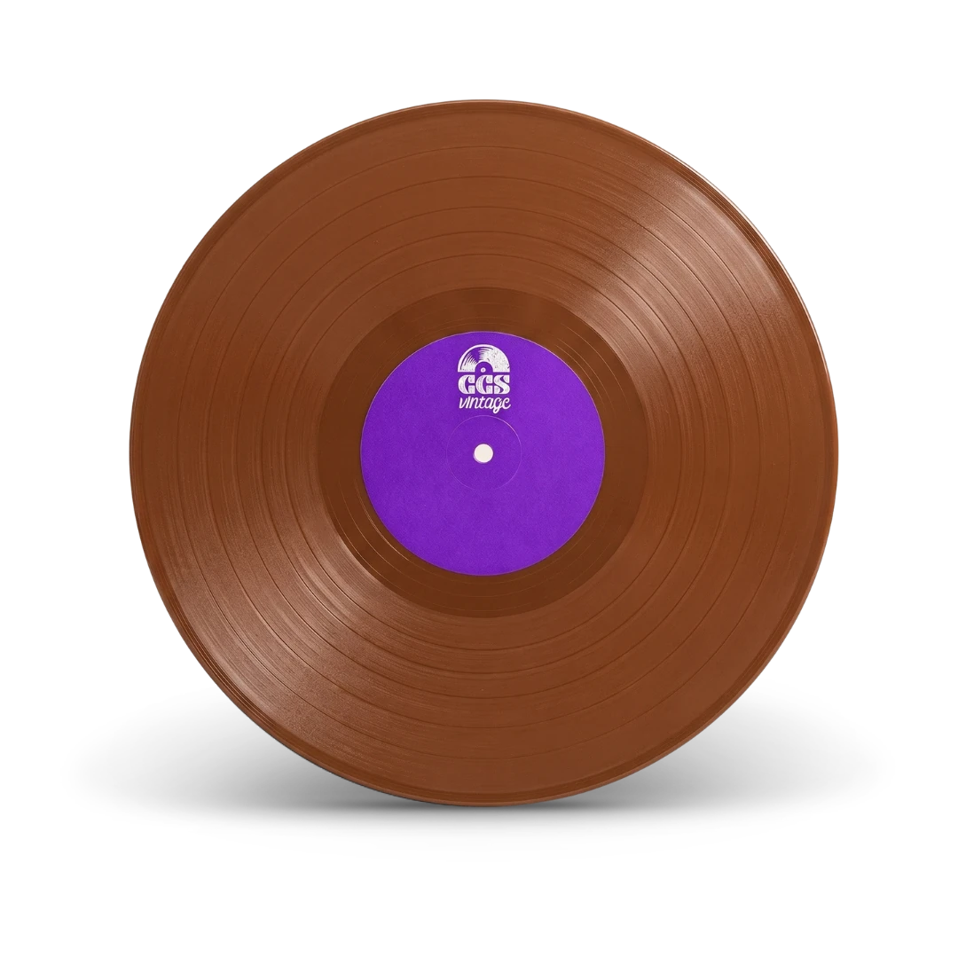 Brown colored vinyl record disc for custom vinyl gifts — CCS Vintage