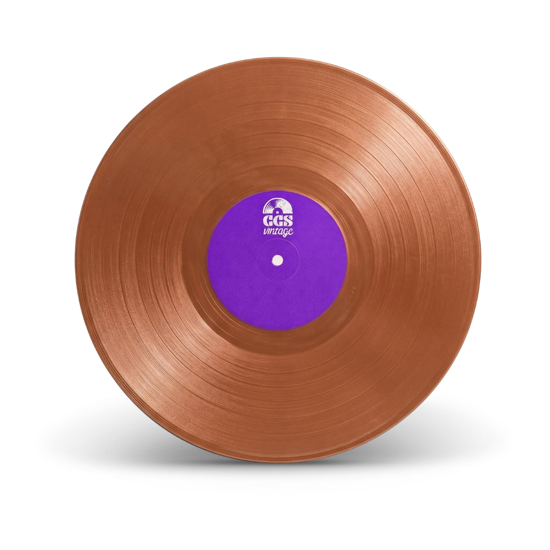 Copper colored vinyl record disc for custom vinyl gifts — CCS Vintage
