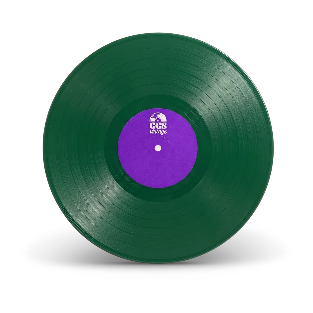 Dark green colored vinyl record disc for custom vinyl gifts — CCS Vintage