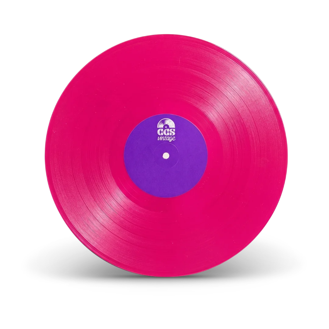 Hot pink colored vinyl record disc for custom vinyl gifts — CCS Vintage