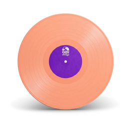 Peach vinyl record disc