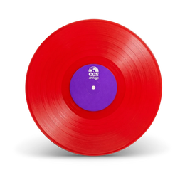 Red vinyl record disc