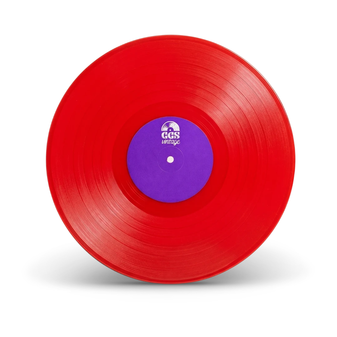 Red colored vinyl record disc for custom vinyl gifts — CCS Vintage