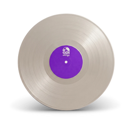Silver vinyl record disc
