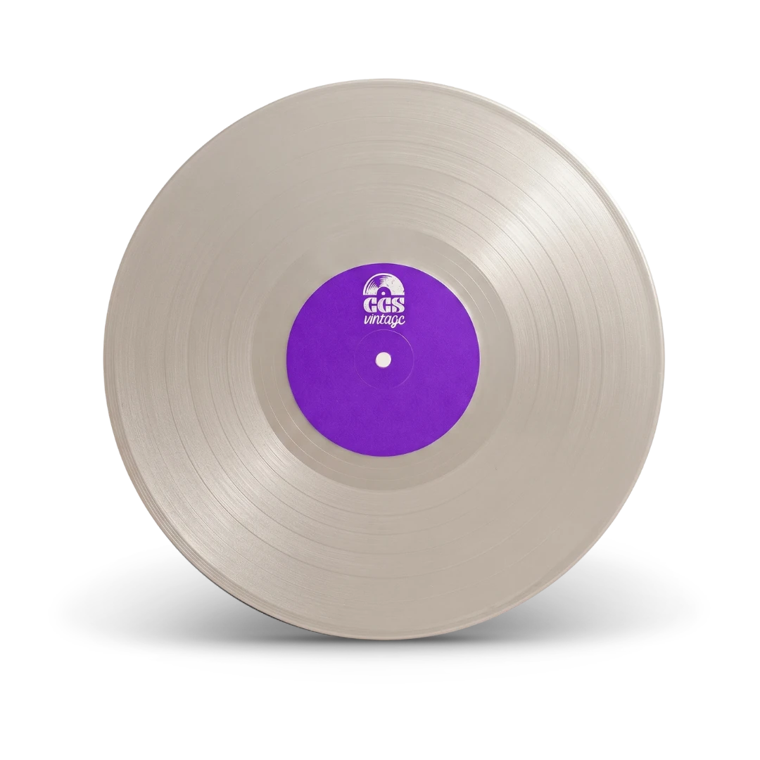 Silver colored vinyl record disc for custom vinyl gifts — CCS Vintage
