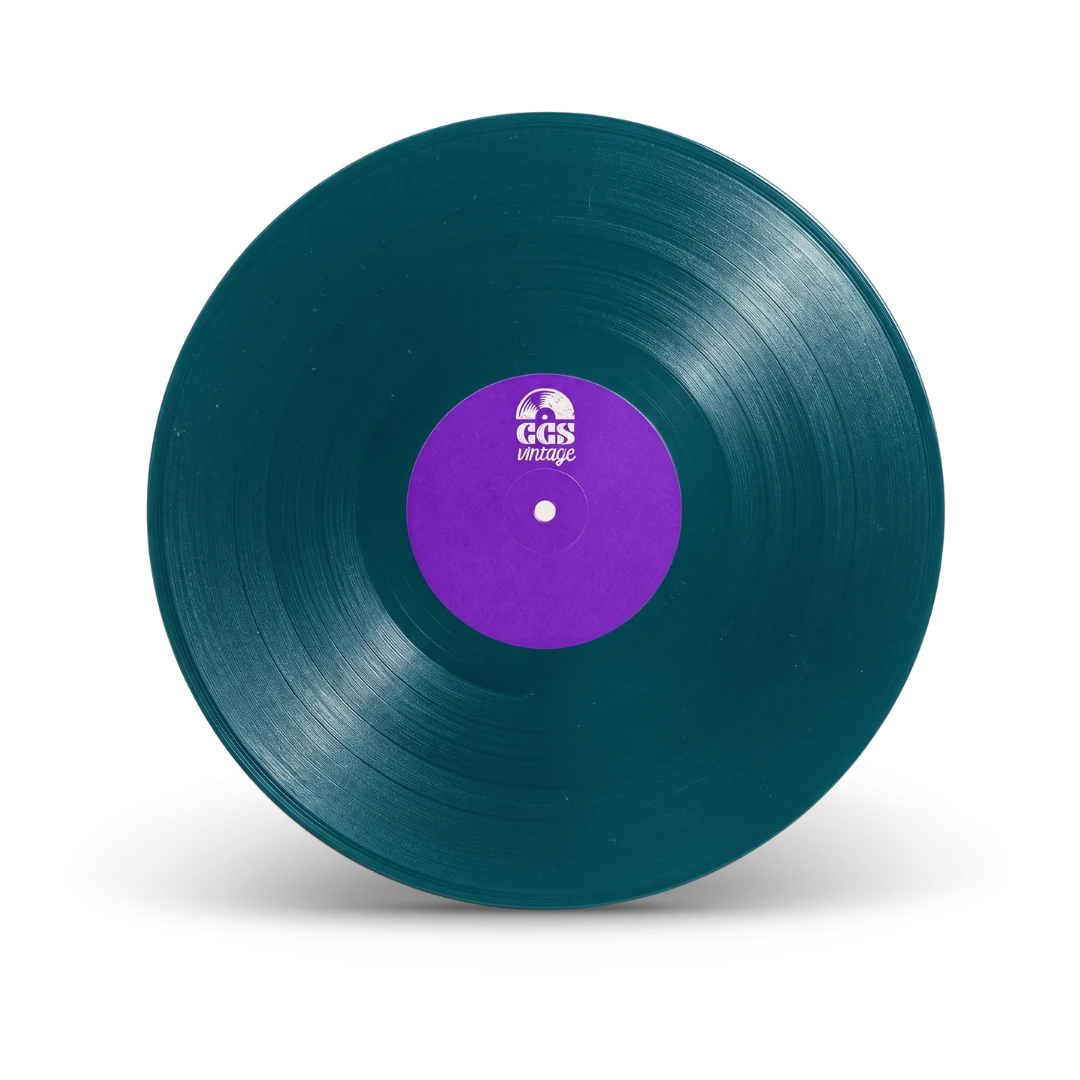 Teal colored vinyl record disc for custom vinyl gifts — CCS Vintage