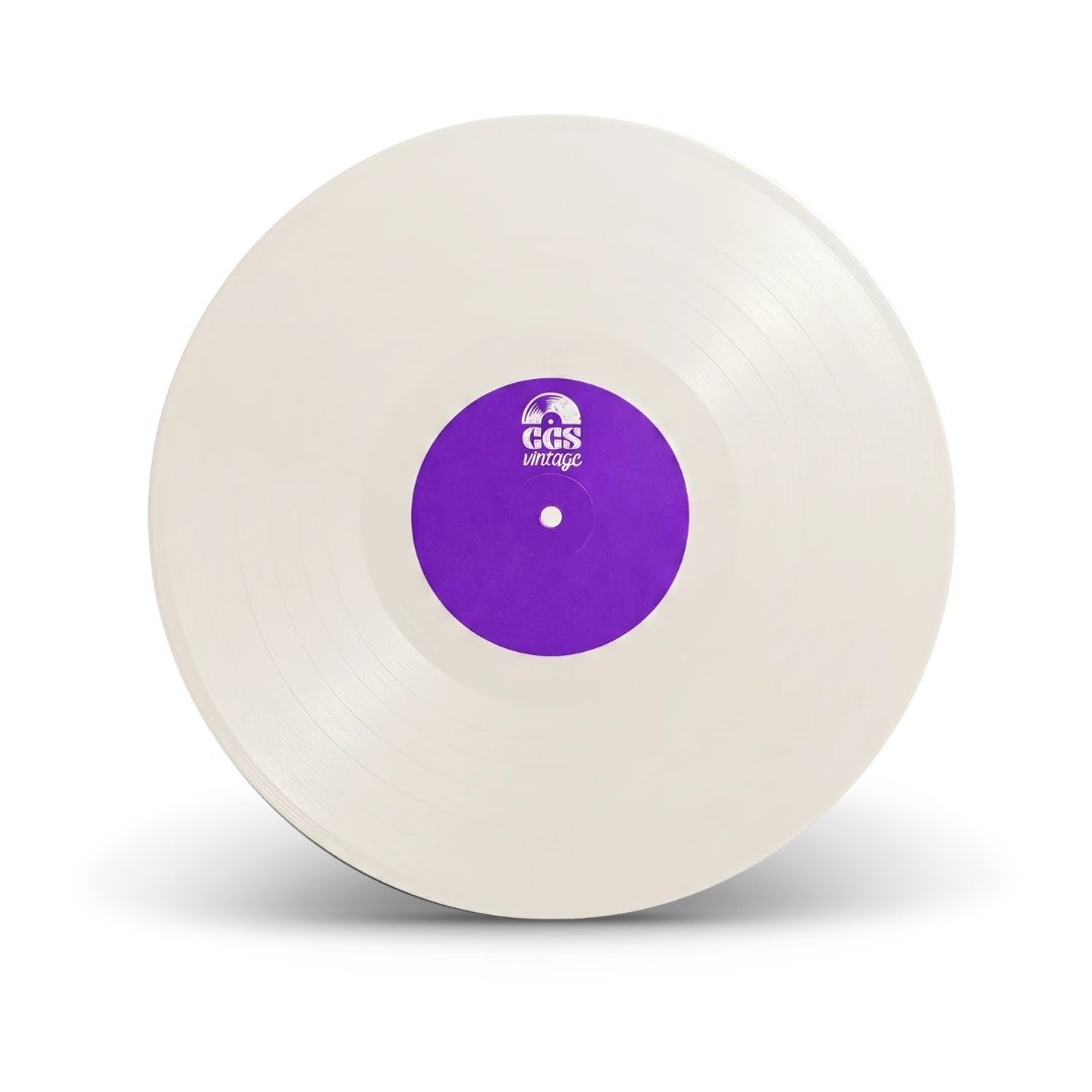 White colored vinyl record disc for custom vinyl gifts — CCS Vintage