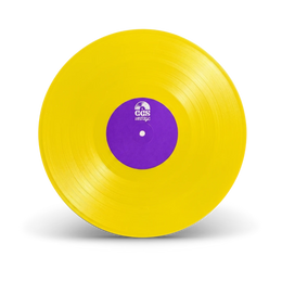 Yellow vinyl record disc