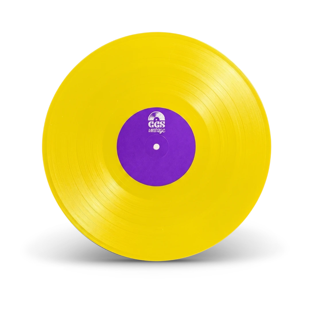 Yellow colored vinyl record disc for custom vinyl gifts — CCS Vintage