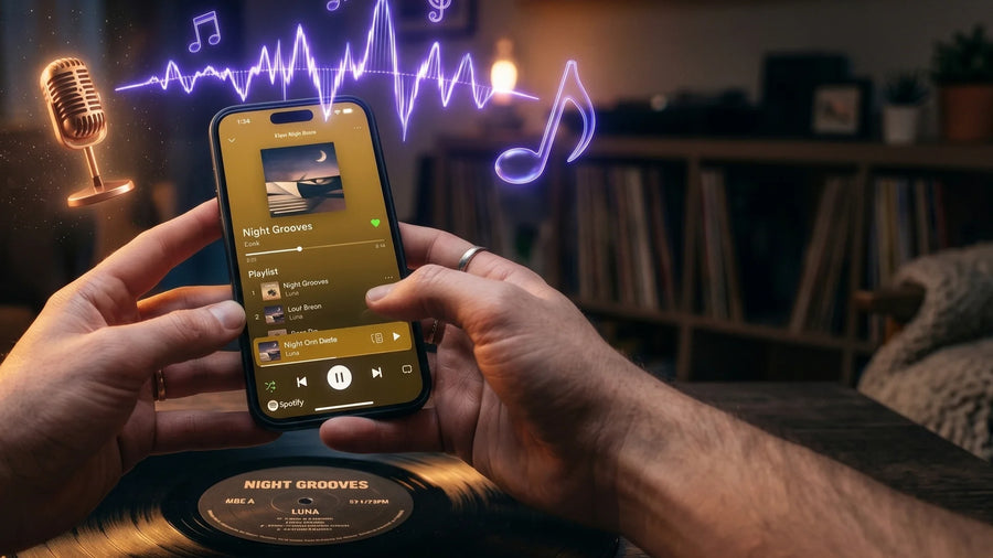 Your Spotify playlist or audio files — everything that can go on a custom vinyl record