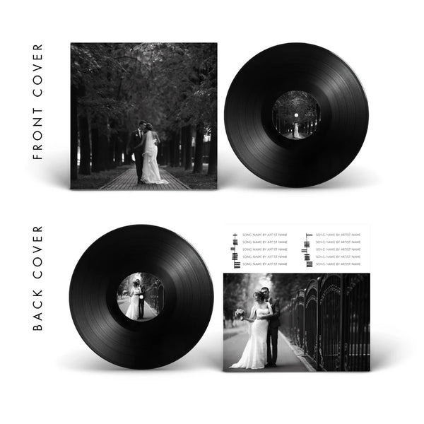 Stripes — bold graphic anniversary vinyl record cover template for Canva